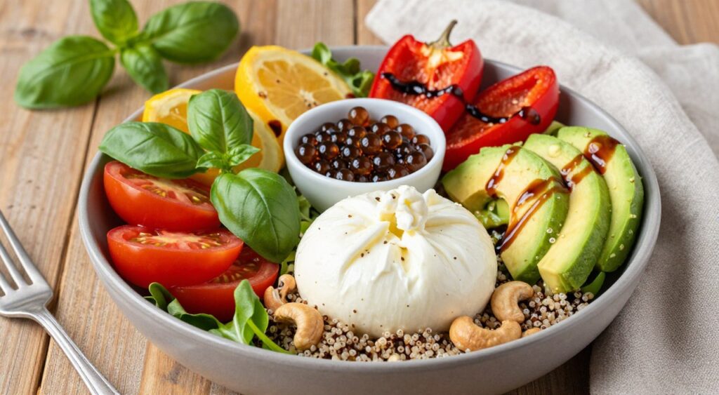 Creative vegan burrata variations