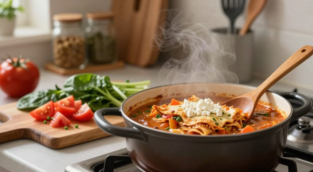 perfecting lasagna soup consistency