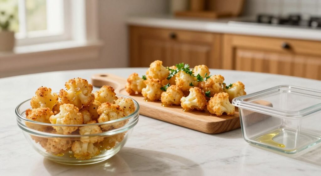 storage and reheating cauliflower tots