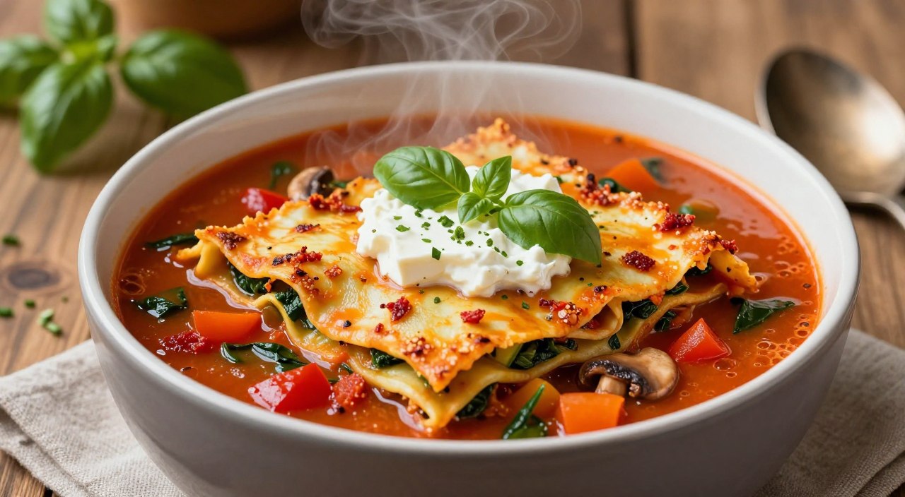 vegan lasagna soup