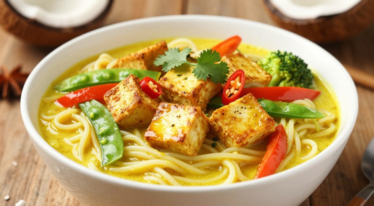 vegetarian curry noodles